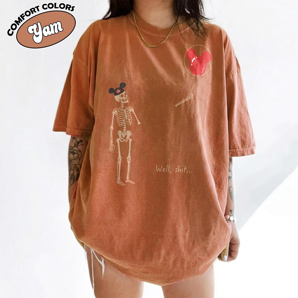 Funny Disney Skeleton Lost Balloon Shirt, Disneyland Family Tee, Disney World Gift, Halloween Humor, Gothic Skeleton Christmas Gift Shirt 5