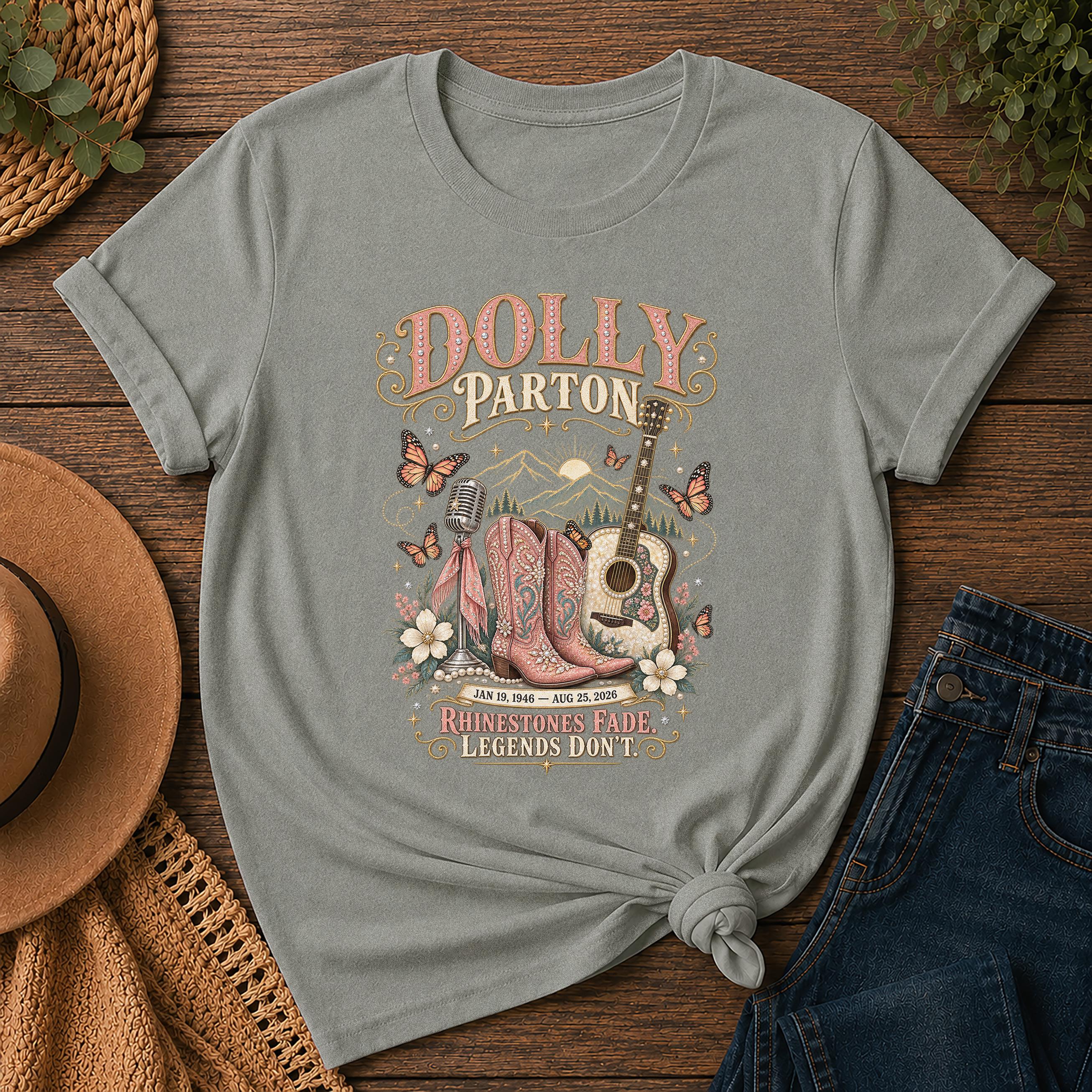 Dolly Parton Memorial T-Shirt, Rhinestone Cowgirl Country Music Tribute Tee, 1946–2026 5