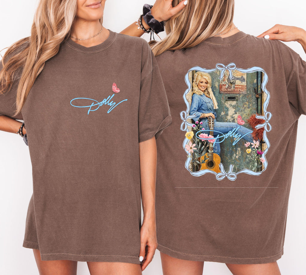 Dolly Parton Shirt, Country Music Graphic Tee, Front and Back Print, Retro Nashville Western T-Shirt, Gift for Country Music Fans 5