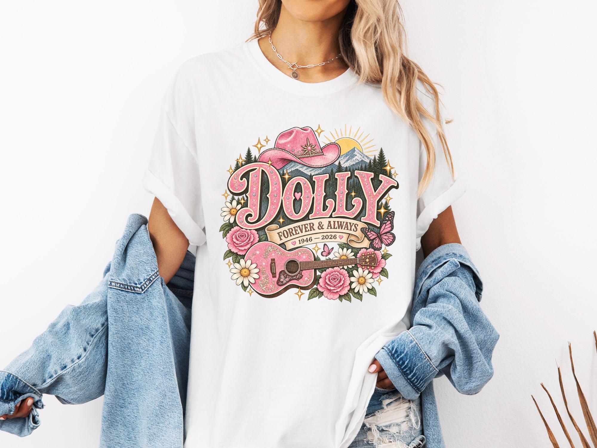 Comfort Colors® Dolly Parton Memorial Shirt, Vintage Country Music Tee, RIP Tribute, Western Cowgirl Portrait, Legend Fan Gift 5