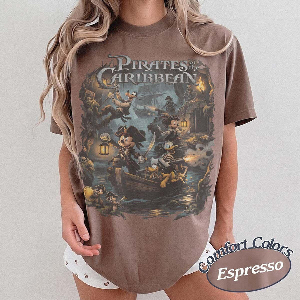 Retro Disney Mickey Pirates Caribbean Shirt, Yo Ho Pirate Life Ride Tee, Disneyland Pirate Night, Family Cruise Trip 2026 Disney Shirt Tee 6