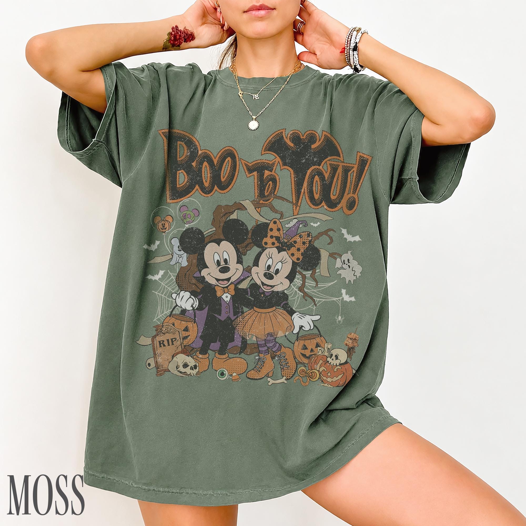 Retro Mickey Minnie Halloween Shirt, Boo To You Tee, Disney Not So Scary Party, Spooky Season Disneyland Trip, Halloween Couple Gift 2026 6