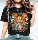 Vintage Disney Halloween Friends Shirt, Mickey Pumpkin Tee, Spooky Cartoon Halloween, Vintage Pumpkin Party, Disney Family Halloween Shirt 6