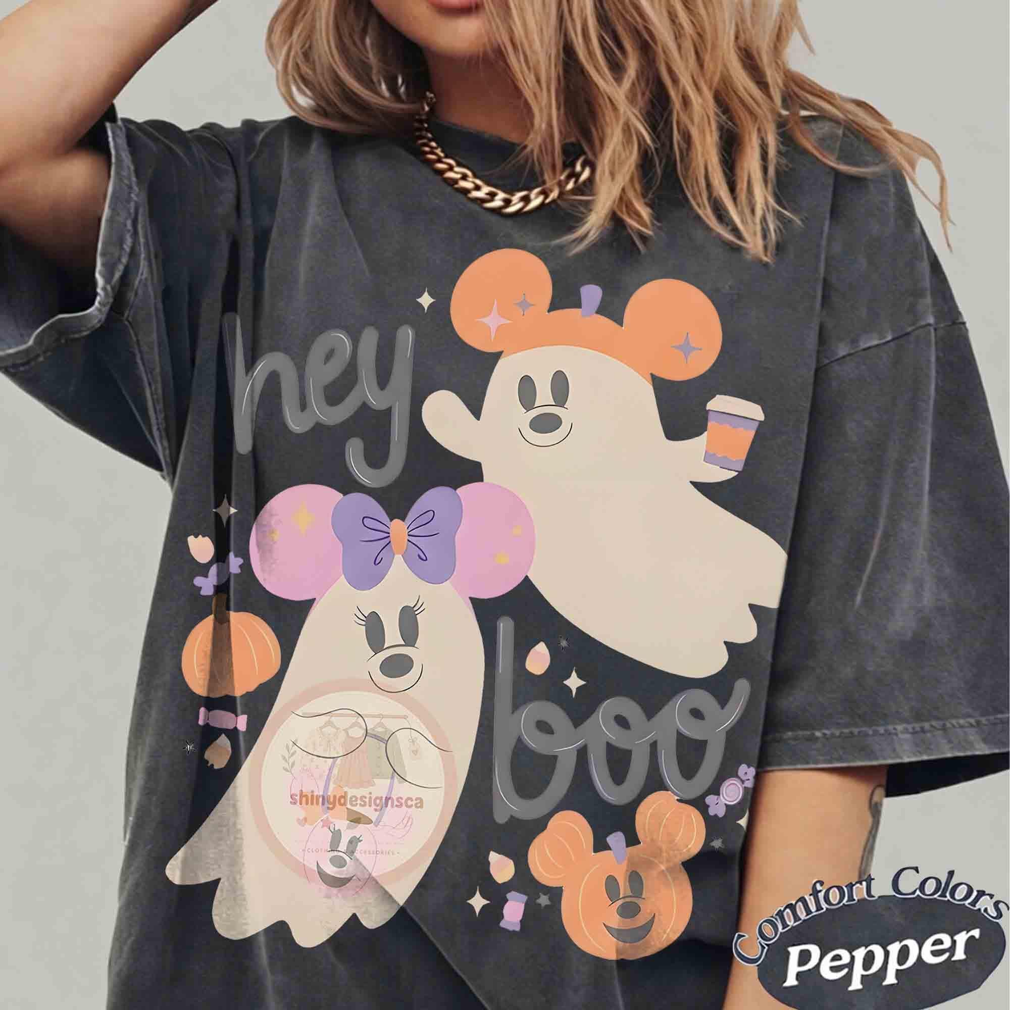 Mickey and Minnie Ghost Halloween Shirt, Boo Too You Tee, Disney Spooky Season, Not So Scary Party, Matching Family Fall Vacation Trip Tee 6