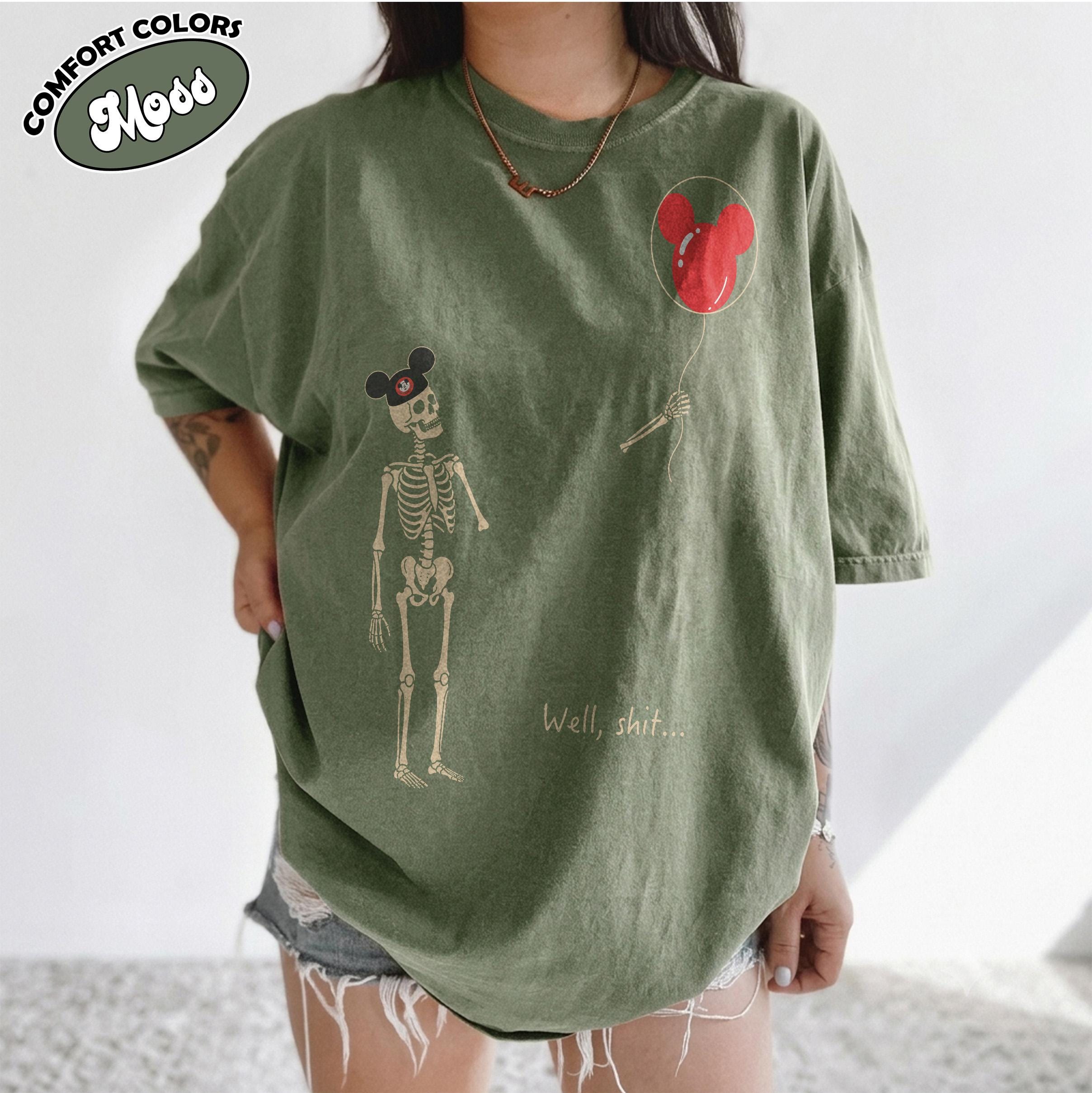 Funny Disney Skeleton Lost Balloon Shirt, Disneyland Family Tee, Disney World Gift, Halloween Humor, Gothic Skeleton Christmas Gift Shirt 6