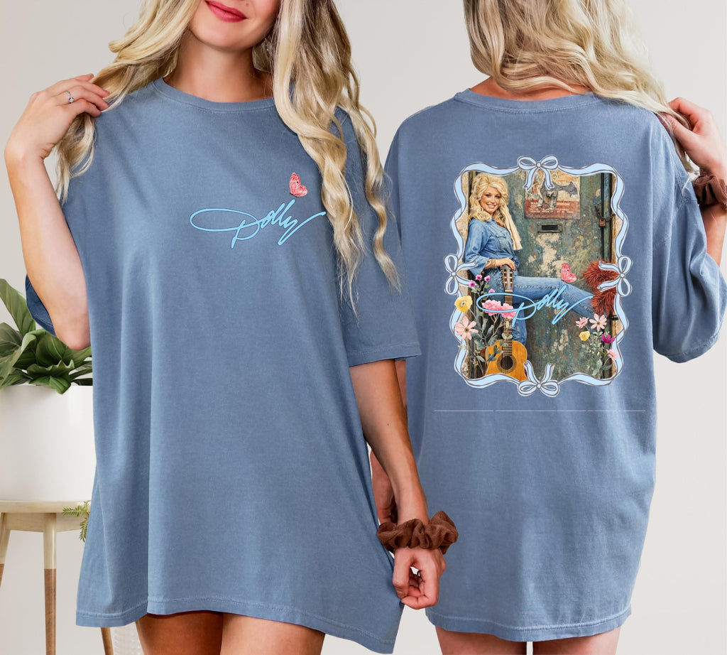 Dolly Parton Shirt, Country Music Graphic Tee, Front and Back Print, Retro Nashville Western T-Shirt, Gift for Country Music Fans 6