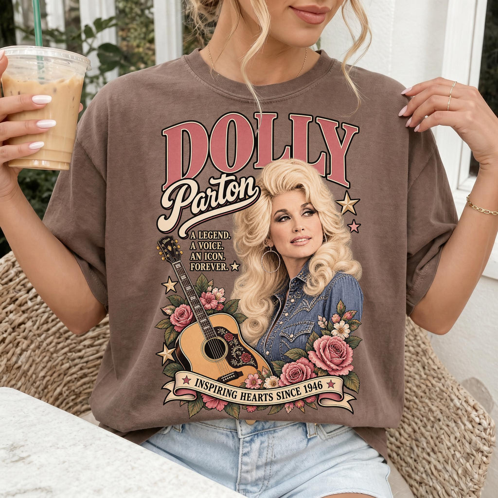 Vintage Dolly Parton Shirt, Country Music Graphic Tee, Nashville Western T-Shirt, 70s Retro Cowgirl Style, Concert Outfit, Music Fan Gift 6