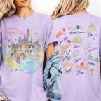 Retro Disney Princess Shirt, Coquette Princess Aesthetic Tee, Disney World Group Trip, Matching Family, Magic Kingdom Castle Vacation Shirt 7