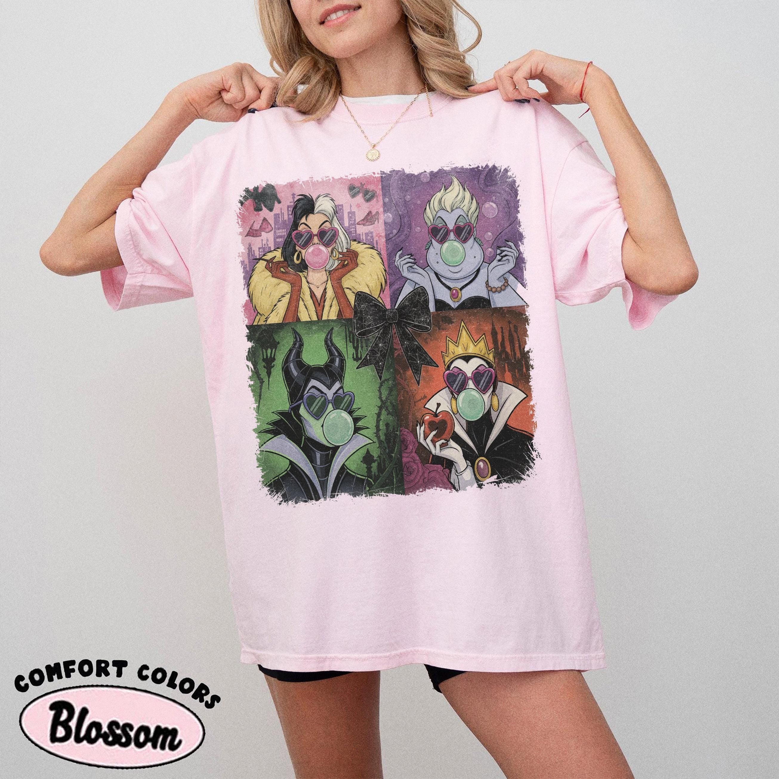 Retro Disney Villains Shirt, 90s Ursula Evil Queen Cruella Tee, Spooky Season Halloween, Family Trip, Disneyland Disney World Villains Tee 7