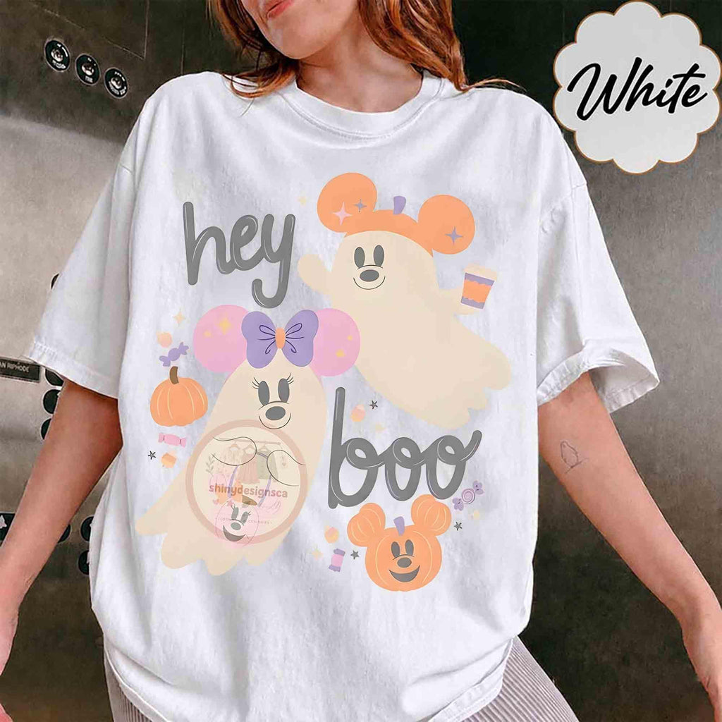 Mickey and Minnie Ghost Halloween Shirt, Boo Too You Tee, Disney Spooky Season, Not So Scary Party, Matching Family Fall Vacation Trip Tee 7