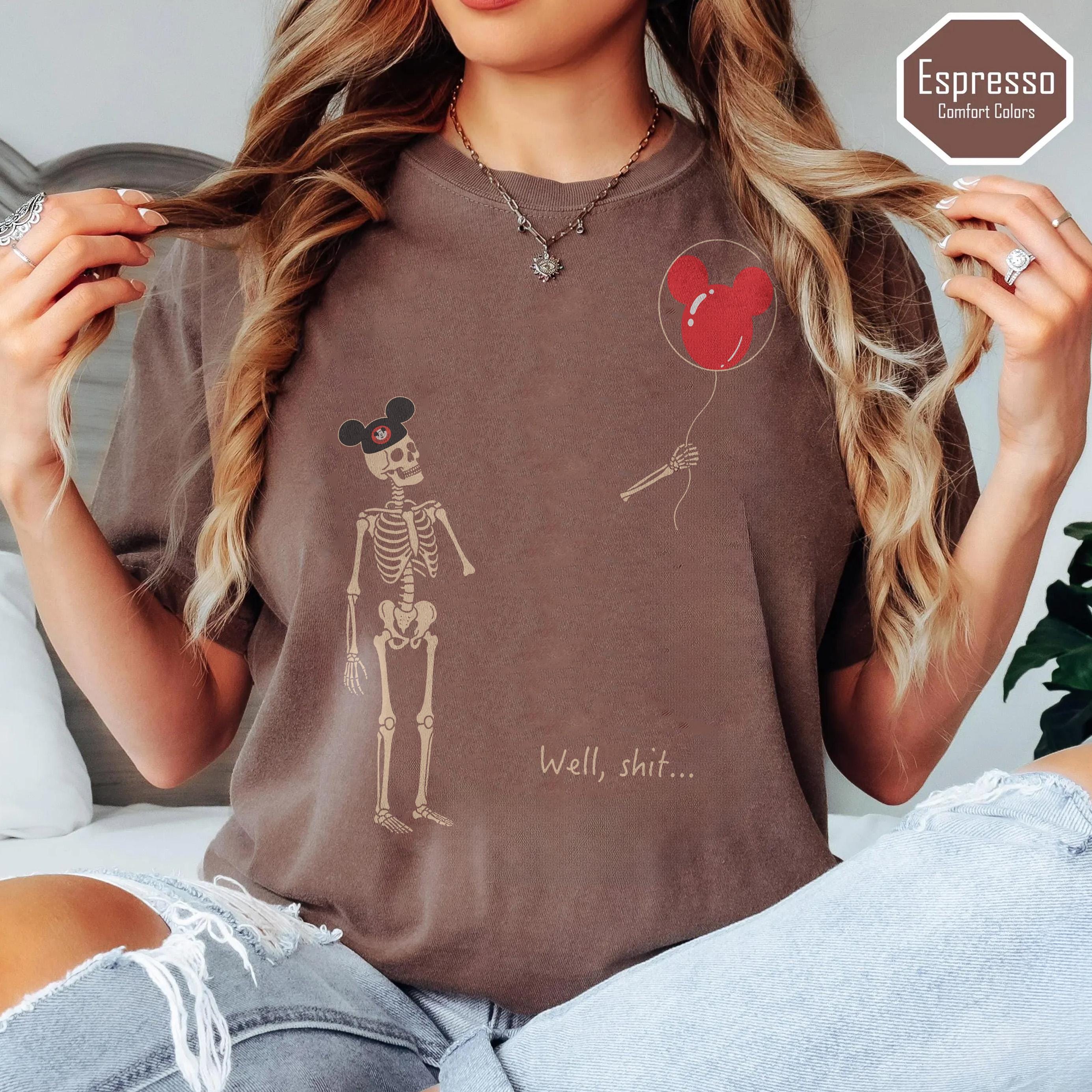Funny Disney Skeleton Lost Balloon Shirt, Disneyland Family Tee, Disney World Gift, Halloween Humor, Gothic Skeleton Christmas Gift Shirt 7
