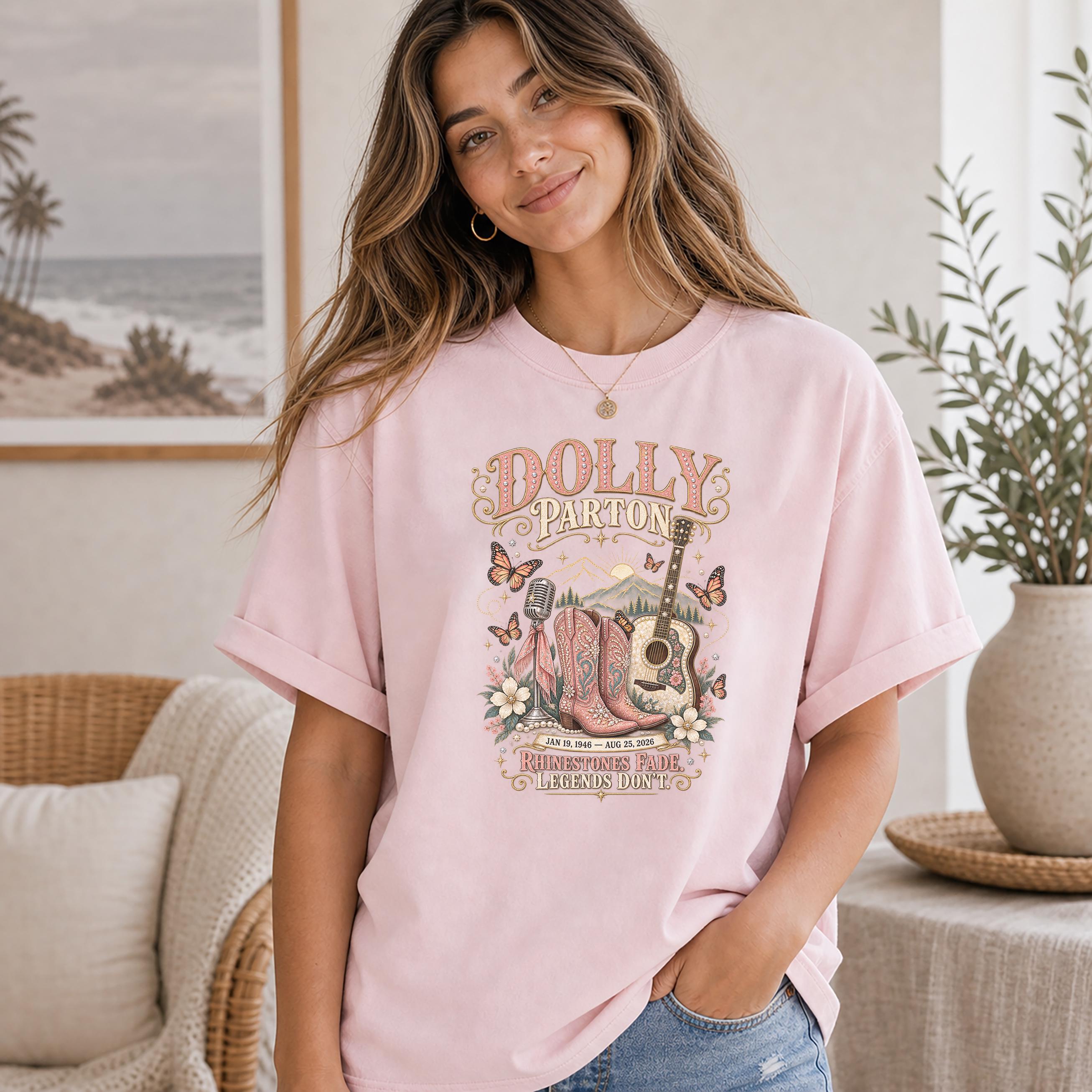 Dolly Parton Memorial T-Shirt, Rhinestone Cowgirl Country Music Tribute Tee, 1946–2026 7