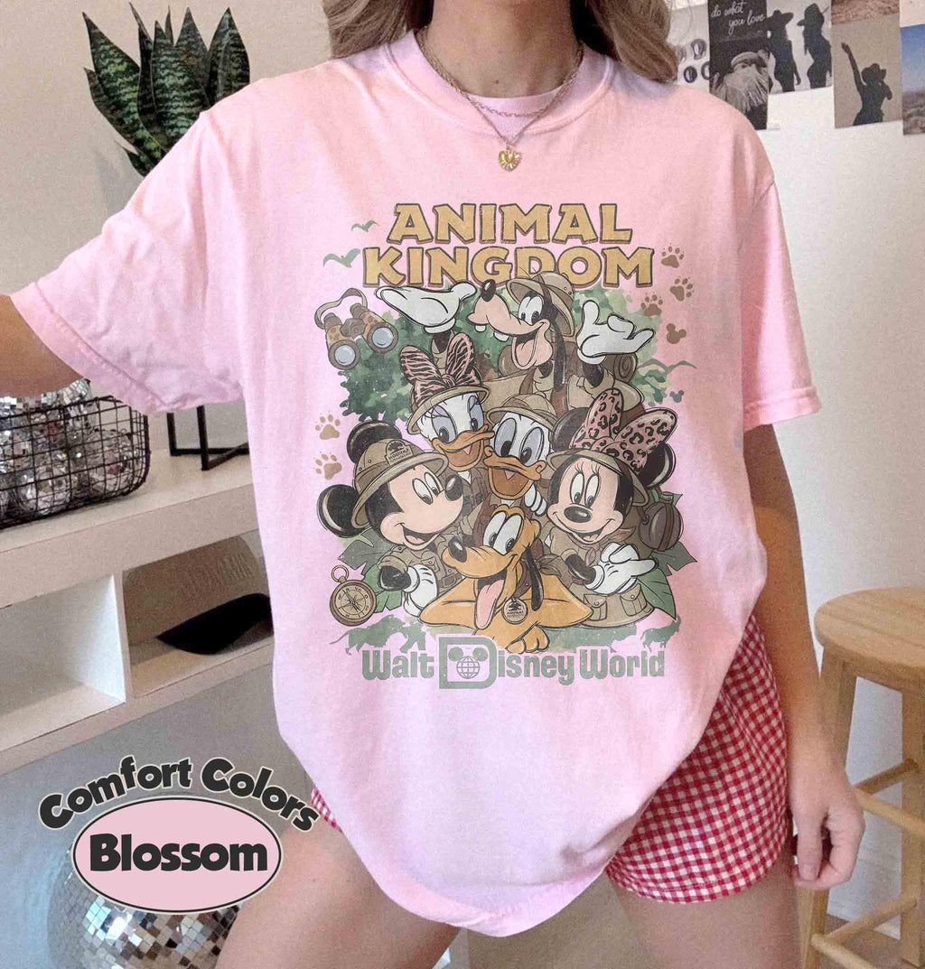 Retro Disney Mickey & Friends Animal Kingdom Shirt, Let's Get Wild Safari Tee, Walt Disney World Family Trip, Matching Disneyland Shirt 8
