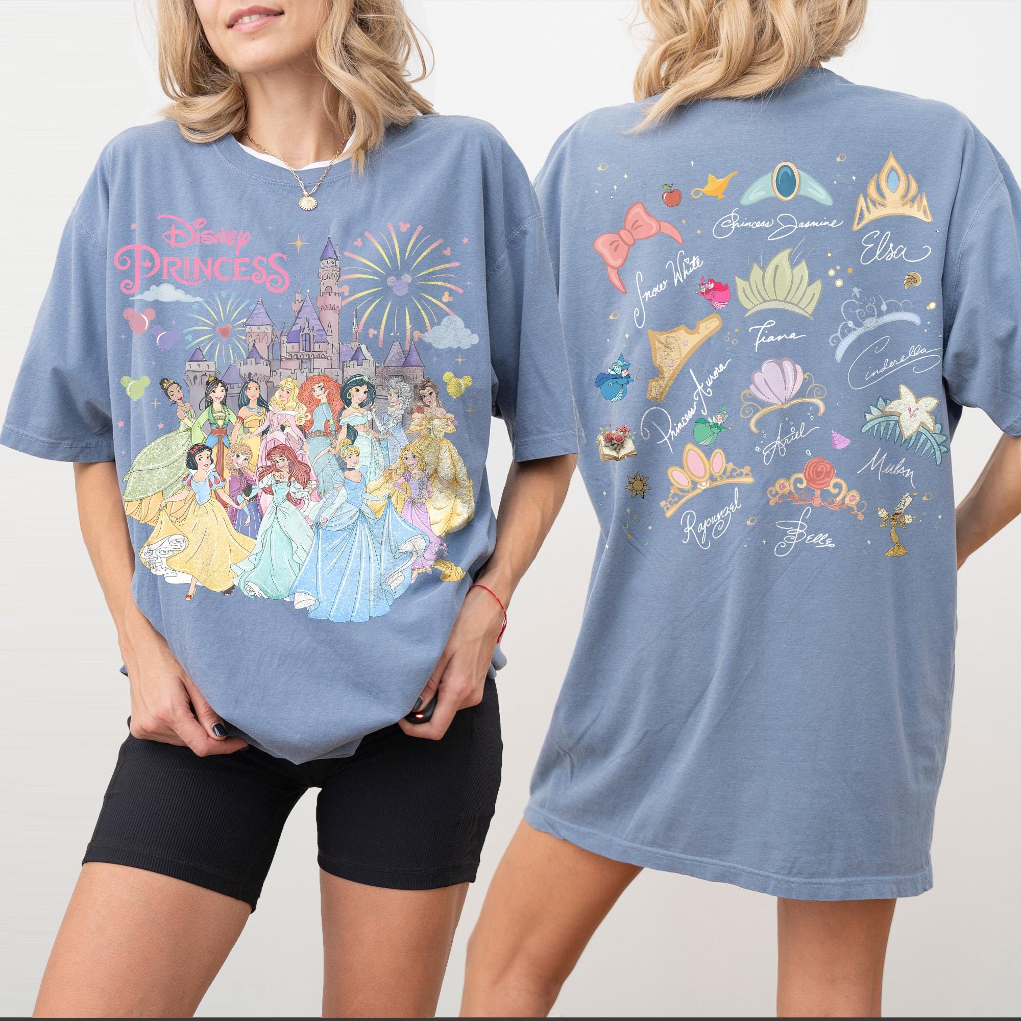 Retro Disney Princess Shirt, Coquette Princess Aesthetic Tee, Disney World Group Trip, Matching Family, Magic Kingdom Castle Vacation Shirt 8