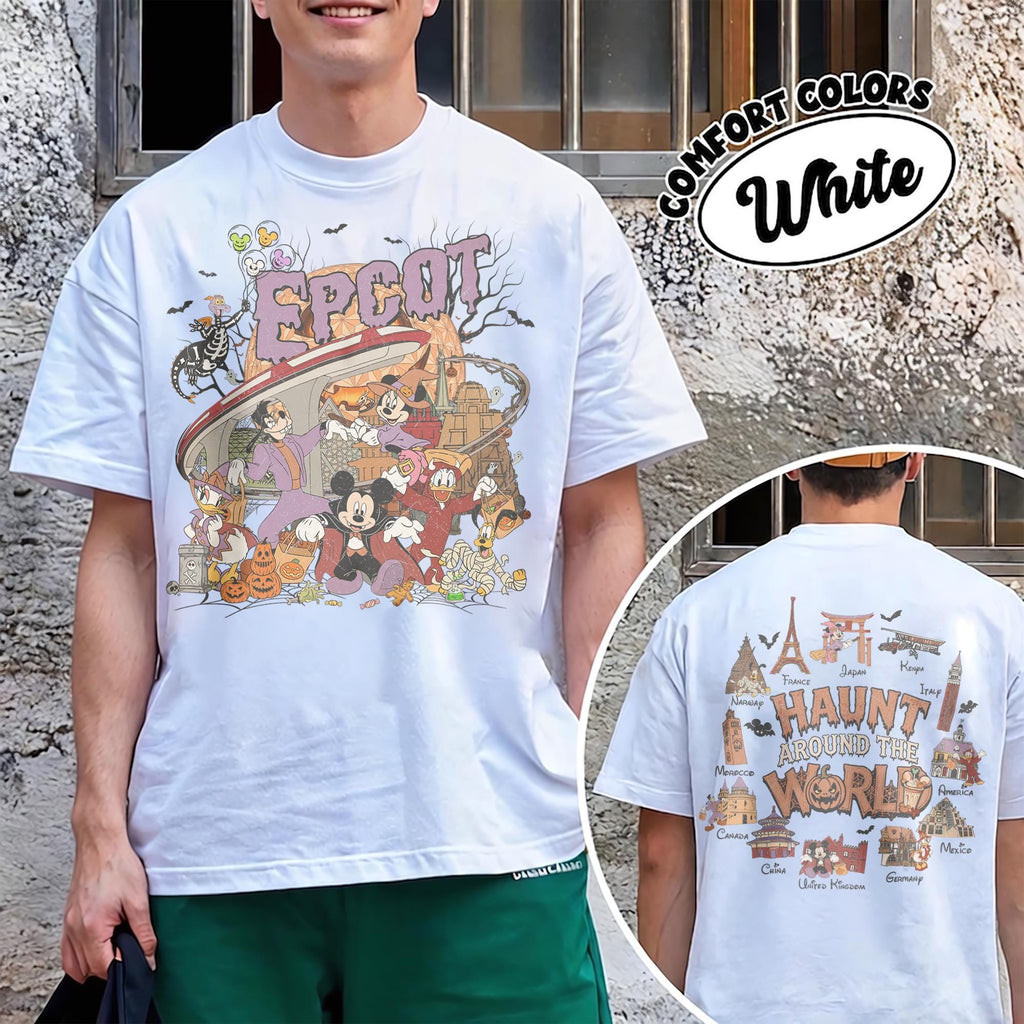 Disney EPCOT Halloween Shirt 2026, Figment Mickey and Friends Tee, World Showcase Haunt Around the World, Disney Travel Family Trip Shirt 8