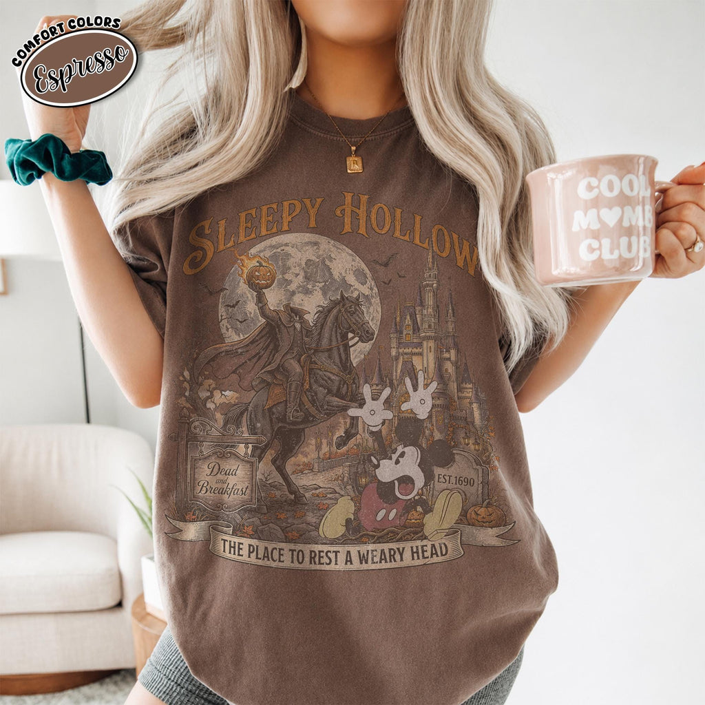 Retro Headless Horseman Mickey Halloween Shirt, Disney Not So Scary Party Tee, Sleepy Hollow, Disneyland Spooky 2026, Matching Family Trip 8