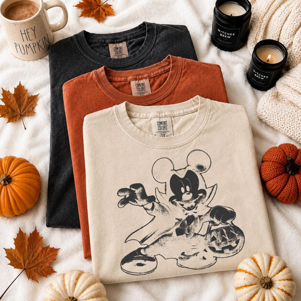 Disney Halloween Mouse Shirt, Vampire Mickey Tee, Spooky Pumpkin Trick or Treat Shirt, Halloween Party Tee, Spooky Season Disney Fall Shirt 8