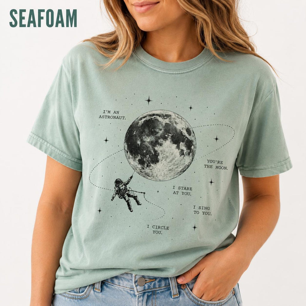 Astronaut Moon Shirt, NK Indie Folk Tee, Orbiter Inspired Concert Shirt, Great Divide Fan Gift, Indie Folk Concert Tee