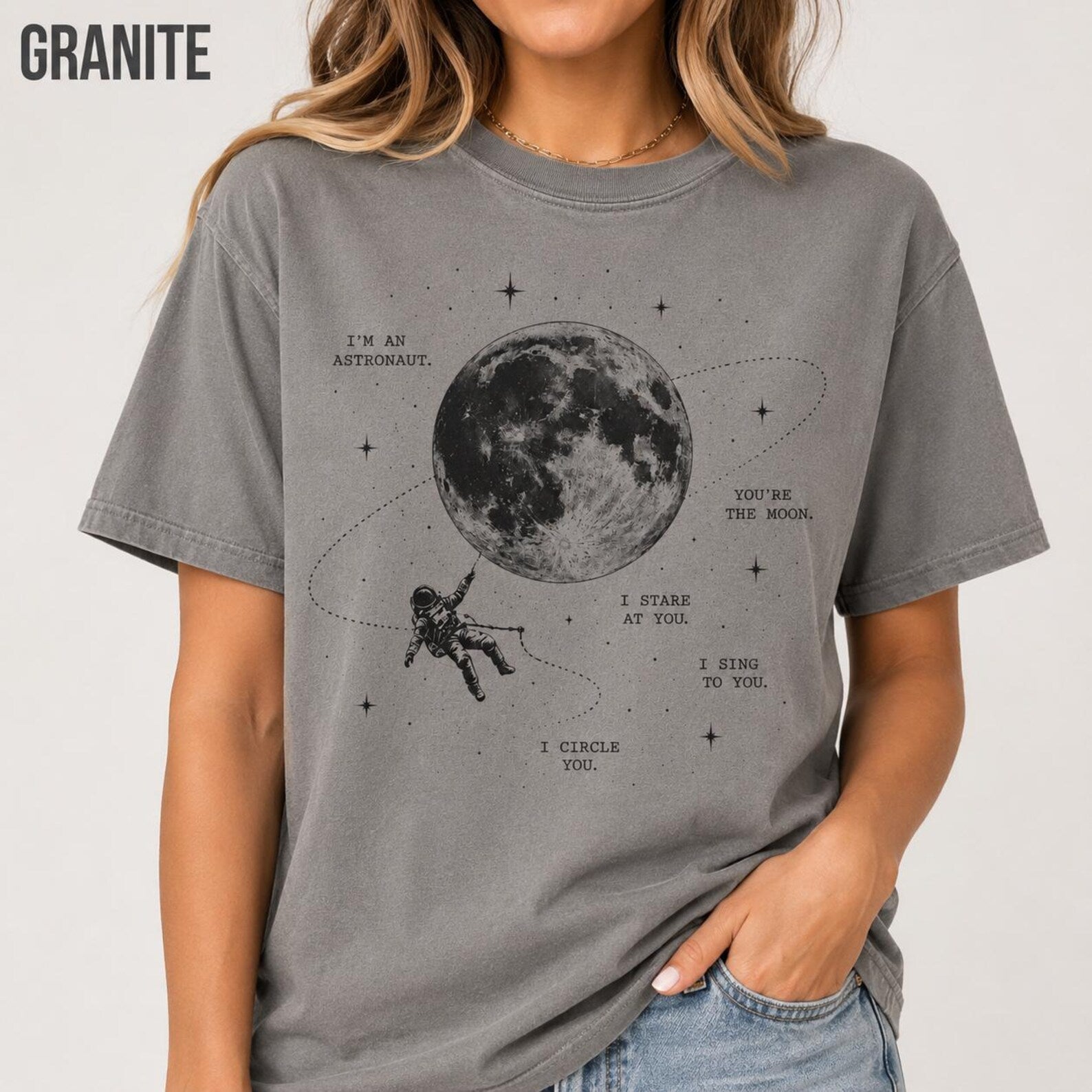 Astronaut Moon Shirt, NK Indie Folk Tee, Orbiter Inspired Concert Shirt, Great Divide Fan Gift, Indie Folk Concert Tee
