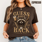 Guess Who’s Back Teacher Shirt, Funny Raccoon Teacher Comfort Colors Tee, First Day of School Teacher Gift Raccoon Shirt