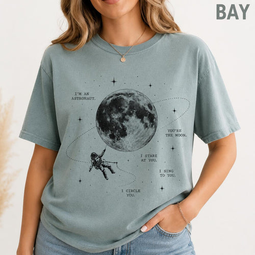 Astronaut Moon Shirt, NK Indie Folk Tee, Orbiter Inspired Concert Shirt, Great Divide Fan Gift, Indie Folk Concert Tee
